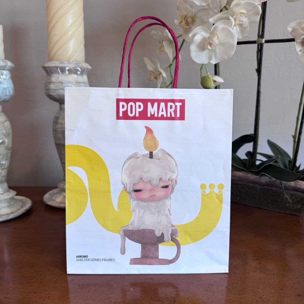 Pop Mart Hirono Small Shopping Bag 9”x10”x4.75” Paper Gift Bag